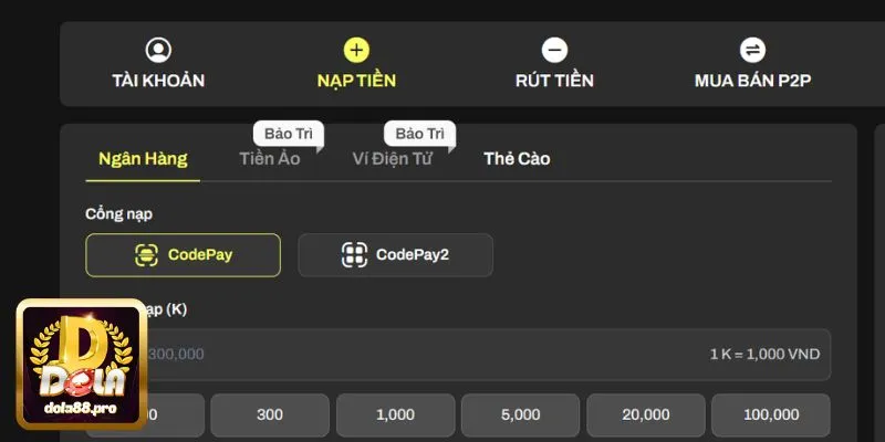 Điều kiện để nạp tiền DOLA88 thành công 100%