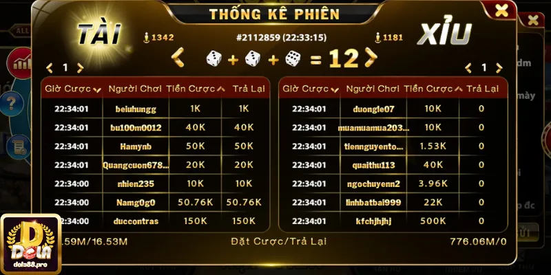 Đặt tiền linh hoạt theo từng ván game