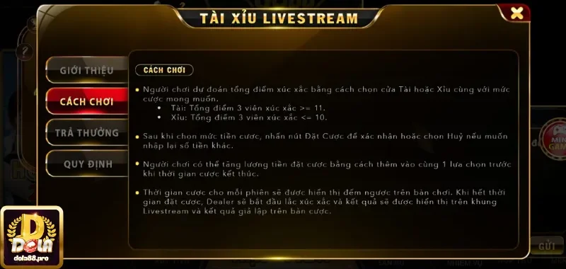 Tìm hiểu các bước chơi tài xỉu cụ thể