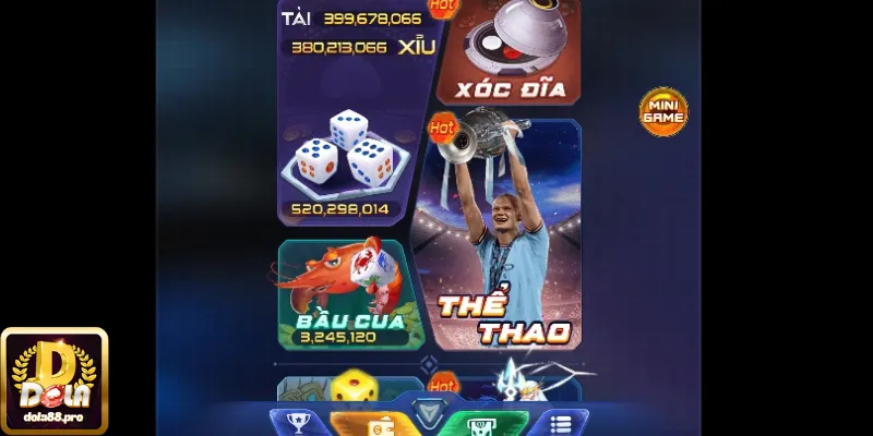 Tính năng độc đáo của app tài xỉu Dola88